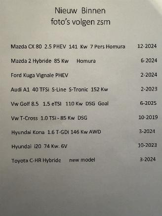 Auto incidentate Mazda  CX 80  2.5 -141 Kw PHEV. Plug-In. 7 pers 2024/12