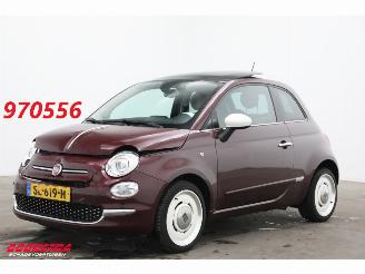 damaged passenger cars Fiat 500 1.2 Lounge Schuifdak Leder Navi Clima Cruise PDC 64.483 km! 2018/4