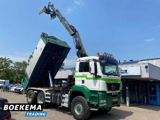 krockskadad bil vrachtwagen MAN TGS 32.400 6X6 Hiab 166Pro Remote Kipper Widespread Euro5 2009/1