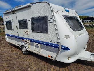krockskadad bil caravan Hobby  Excellent 450 UF + Luifel 2003/7